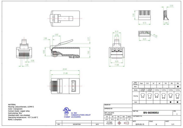 Schema tecnico BN – 863900U