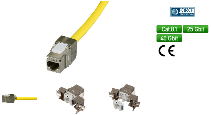 RJ45 Keystone STP, Cat.7 e 8 Class 1